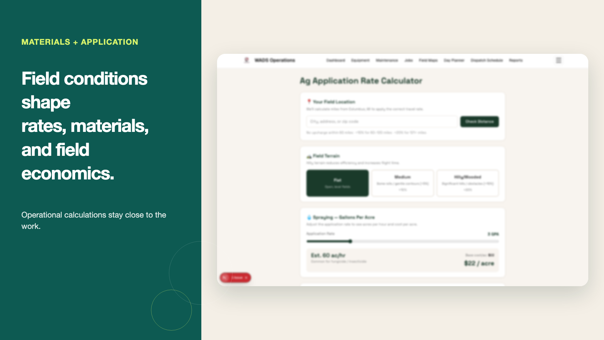 Sanitized Wisconsin Aerial materials and application interface